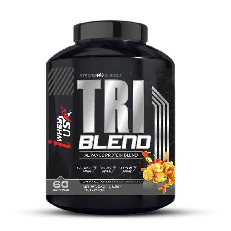 I WHEY USA 🇺🇸 Tri-Blend Whey Protein, 2kg, 60 Servings, Rich Chocolate