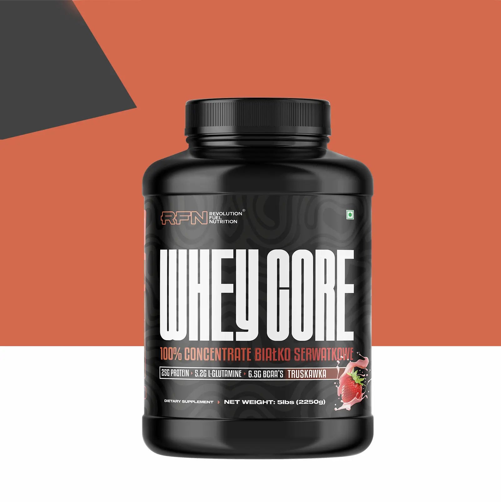 RFN whey core, 5lbs ( 2.2kg ), Strawberry (Truskawka)